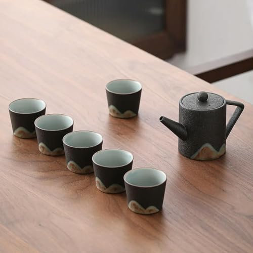 Juego de Tetera de cerámica, Juego Completo, Juego de Ceremonia Antigua, Juego de té y Taza, Juego de Regalo