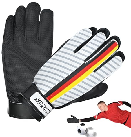 Generisch Gants de gardien de but pour adultes et enfants Gants antidérapants durables avec adhérence Idéal pour l'entraînement et la compétition Gants de but de football