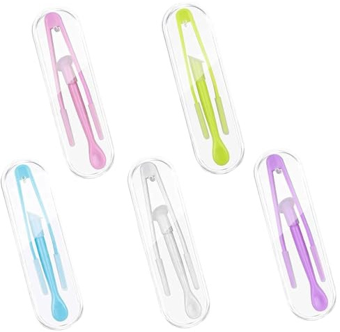 5 Pinzette per lenti a contatto, ventose in silicone per lenti a contatto, inseritori per lenti a contatto, strumenti portatili per la rimozione delle lenti a contatto per la casa e i viaggi