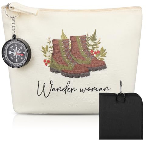 Namalu 4er Set Wandern Geschenke Enthalten Wasserdicht Wetterfest Sitzkissen Outdoor Faltbar Kompass Wundertüte Wander Woman Canvas Tasche Regenponcho Wanderzubehör für Damen