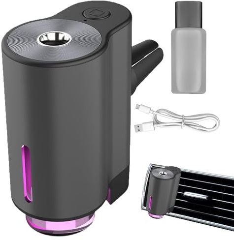 Désodorisant De Voiture Intelligent, Clip Ventilation Pour Désodorisant,Diffuseur D'huile Sortie D'air Intelligent Rechargeable - Améliorez L'ambiance La Voiture, Spray D'aromathér