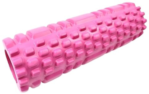 Skumrulle 26 cm skumrulle, yogakolonn, gym, fysisk träning, massagerulle tillbaka, träningsutrustning för hemmet(Rose Red)