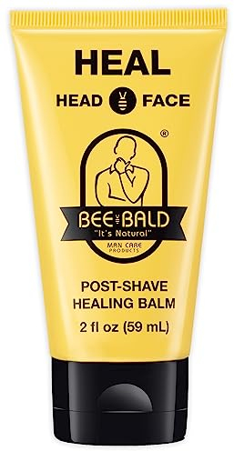 Bee Bald HEAL Baume de Guérison Post-Rasage - Apaise la Peau Endommagée, Traite les Boutons & les Brûlures de Rasoir, Convient à Tous les Types de Peau, Non Testé sur les Animaux - 59ml