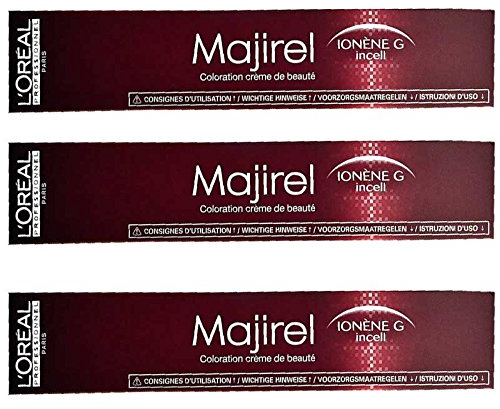 Pack 3x50ml tintes Majirel L'Oréal nº8,3 rubio claro dorado