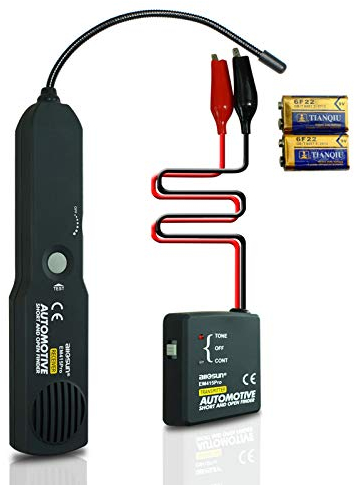 allsun em415Pro Automotive Circuit Tester Short Open Finder Wire Breaker Tracker, Cable Fault Locator with Bendable Receiver Probe, DC 6-42V