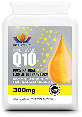 Co Enzyme CoQ10 30 Capsules 300mg - High Strength Trans Form - UK Made - GMP Quality (30s)