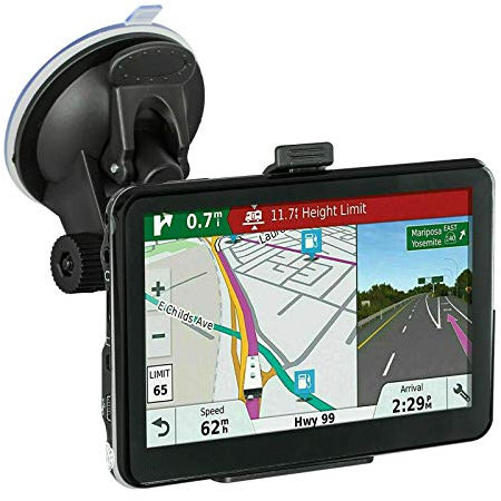 Riloer Navigatore GPS per Auto Portatile da 7 Pollici per Camion, Auto, Touch Screen Capacitivo, con Mappa ad Alta Definizione, FM, Console per Auto 3D