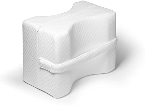 Lifenaxx Ergonomisches Kniekissen und Beinstützkissen - Beinkissen bei Hüftschmerzen - Memory Foam Kniestützkissen - Legen Sie die Schmerzen hinter Sich - LX-026, Weiß, portable