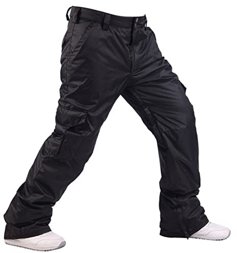 Herren-Snowboardhose, wasserdicht, Winter, Ski-Hose, hohe Taille, Outdoor, winddicht, dick, Schwarz, Größe M