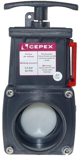 jardiboutique - ø 50 mm Vanne guillotine PVC, pour bassin aquatique ou aquaponie.