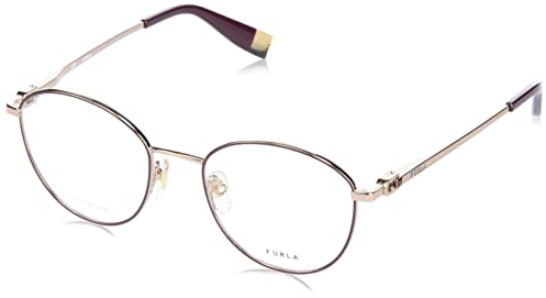 Furla Damen Vfu589 Sonnenbrille, Shiny Red Gold W/Bordeaux Parts, 48