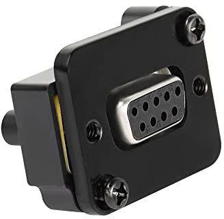 QIANRENON DB9 Panel Montage Straight Through Anschluss Adapter 9Pin RS232 Seriell Buchse auf Stecker Panel Mount Socket Konverter Koppler, für Video Netzwerk Kommunikation