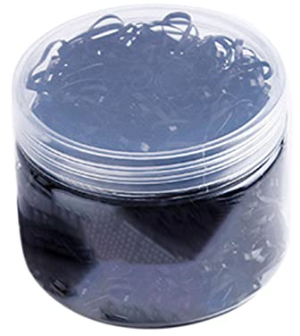 Lot de 500 élastiques à cheveux jetables en caoutchouc pour fille et bébé - Tirette solide - Petit anneau à cheveux qui ne blesse pas les cheveux - Corde à cheveux pour adultes - Couleur noire