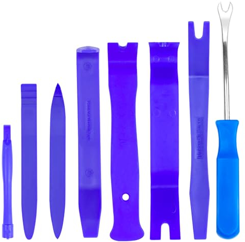 Fousenuk 8 Piezas Herramientas Kit Desmontar Coche Blue, Herramienta Desmontaje de Automóviles Plastico, Kit Herramientas de Quitar Panel Interior de Coche para Desmontar Coche Audio Vehículo Radio