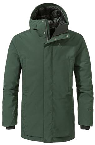 Schöffel Herren Ins Parka Style Crivat MNS, wasserdichte und atmungsaktive Winterjacke, komprimierbarer, leichter Parka mit nachhaltiger Wattierung, dark jade, 54