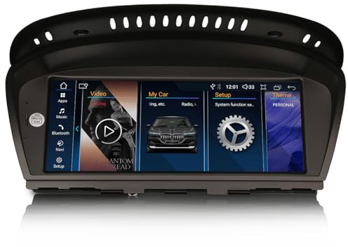Erisin 8.8 Qualcomm Android 14 8-Kern 4GB+64GB Autoradio GPS Navi für BMW 3er E90 E91 E92 E93 5er E60 E61 6er E63 E64 CCC Unterstützt IPS Screen iDrive Bluetooth 5.0 CarPlay Android Auto DAB DSP WiFi
