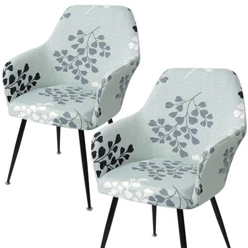 MEIVINES Stuhlhussen Stretch Stuhlbezug Sesselbezug 2er Set Stuhlhussen Schwingstühle mit Armlehnen Abnehmbare Schonbezug für Bürostühle Esszimmerstühle Schminktisch Stuhl Küchenstühle