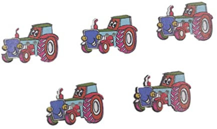 SHINEOFI 50 Stück Holzknöpfe Traktor 2-loch Selbstgemacht Knöpfe Zum Annähen Für Nähprojekte Scrapbooking Kinder Dekoration