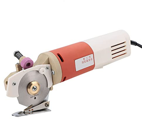 65 Mm Elektrischer Runder Stoffschneider, Schnell Schneidende Stoffschere, Rotierende Stoffschneidemaschine für Baumwolle, Leder, Handtücher, Spitze (EU-Stecker 220 V)