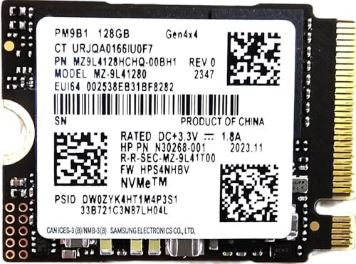 SAMSUNG PM9B1 SSD 128 GB M.2 PCI Express 4.0 NVMe 2230 MZ9L4128HCHQ Solid State Drive OEM Bulk