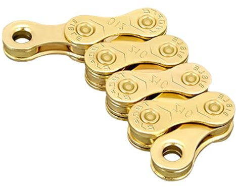 GADAW Cadena de eslabones perdidos reutilizables de acero al carbono para bicicleta, eslabones rápidos, cadena de bicicleta de montaña 114/116 eslabones