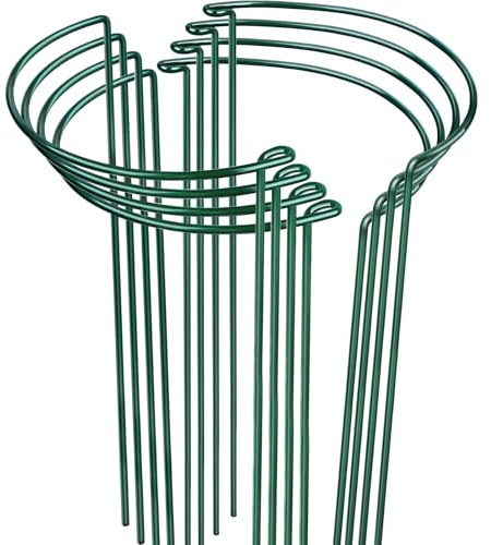 LEOBRO Plant Support, 8 PCS Peony Cages and Supports, Plant Stakes, Plant Supports for Indoor Plants, Outdoor Plants, Monstera Hydrangea Support Cage, 10 W x 24 H