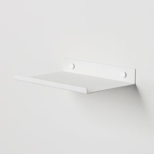 Steelnovo | Ortis, Mensola da Bagno in Metallo Verniciato, Mensola da Parete Portaoggetti, 20x3x14 cm, Colore Bianco, Design Moderno e Minimal, Scaffale da Muro, Porta Accessori, Made in Italy