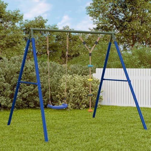 Schaukel-Set mit Schaukelsitz und Kletterschaukel, Snsowed Schaukelgestell, Schaukel Outdoor Mit Gestell, Doppelschaukel, Gartenschaukel, Draußen Schaukeln - 3283582