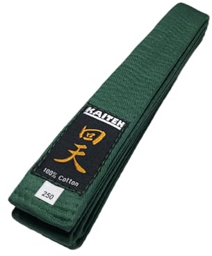 KAITEN Karategürtel - 4 cm Breit - Länge 230 bis 350 cm - Kräftige Farben weiß gelb orange grün blau violett braun - Farbgurt Baumwolle