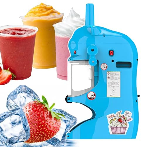 Machine à Glace PiléE En Acier Inoxydable, Base AntidéRapante, Broyeur à Glace Grande Capacité De 2,4 Kg, Visualisation De La Consommation De Glace, Pour Usage Domestique Ou Professionnel ,Blue