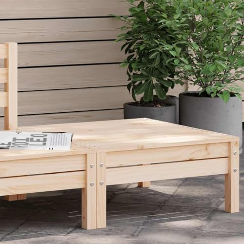 HaoChrymec Gartenhocker aus Massivholz Kiefer, Modulares Design, Outdoor Hocker, Fußhocker Outdoor, Camping Hocker, Flexibel Einsetzbar, 63.5 x 63.5 x 28.5 cm