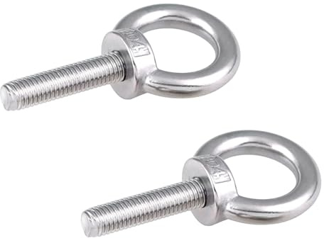 MOUMOUTEN Paquete 2 Pernos Ojo M12x60mm Acero Inoxidable 304 | Pernos Ojo Elevación para Muebles Bricolaje, Columpios y Uso Exteriores