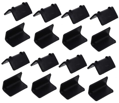 OUNONA 100pcs Black Plastic Strap Corner Protectors with Thickened L-shaped Design for Cargo Load Protection, Packing Straps Edge Guards Suitable for Shipping and Moving Applications