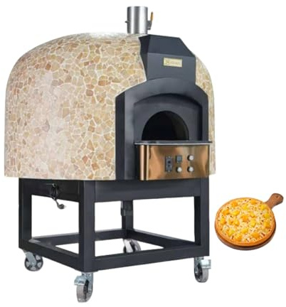 Wood Fired Outdoor Pizza Oven with Durable Steel Construction and Pizza Stone, Quick Heat Up for Artisan Pizza, Flatbread and Roasted Dishes