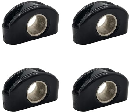 Beimus Guidacavi in nylon resistente per fune marina per passacavo Bullseyes montaggio puleggia in nylon per barca ponte gestione cavi rullo passacavi barca