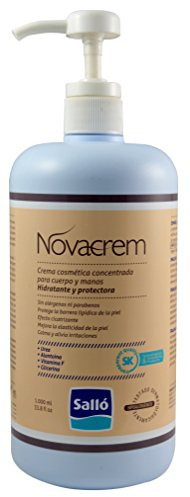 Novacrem: Body and Hand moisturizing and Protective Cream (1L) - Anti-Crack Non-Greasy Formula - Cosmetic Product