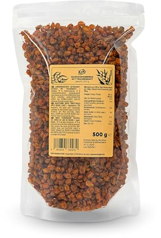 KoRo - Bacche di olivello spinoso con succo d'uva 500g - naturalmente dolce e irresistibilmente delizioso