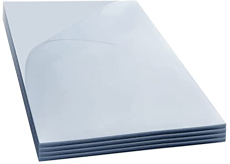 Albyco Couvertures Transparents brillants, épaisseur 0,20 mm/200 micron, format A4, 210x297mm, Couverture en PVC, Couverture de reliure, Plats en PVC, Plats de couvertures