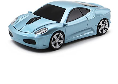 ECOiNVA Souris optique sans fil 2,4 GHz pour ordinateur portable ou ordinateur portable Motif voiture de sport