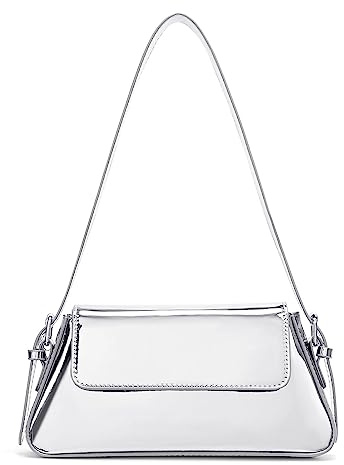 DKIIL NOIYB Silver Purse Evening Bag for Women Y2K Silver Clutch Bag Gold Handbag Small Leather Shoulder Purse for Wedding Party