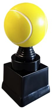 eberin – XL Tennisball Pokal 16,5 cm · Matchball Trophäe · Siegerpreis Award · Wanderpokal Kunststoff · Tennisschule Pokal mit Wunschgravur