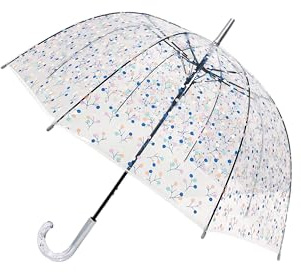 SMATI Durchsichtiger Regenschirm transparent Stockschirm Glockenform