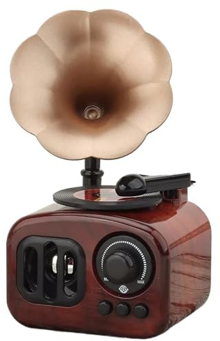 mini ornamenti per strumenti musicali Mini simpatico grammofono classico dal design in miniatura, modello portatile artigianale unico