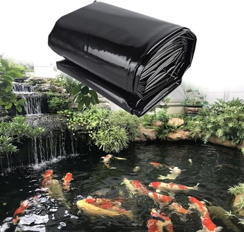Teichfolien HDPE 3x3m 5x5m 9x9m 12x12m Gartenteich Teichplane, Faltbare Fischteichfolie für Gartenlandschaftsbau Pools, witterungsbeständig UV-Beständig 0.12mm Schwimmteich Folie ( Größe : 3x3.0m )