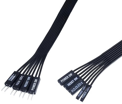 iHaospace PC Motherboard Power SW Splitter Extension Cable 100 cm, Power SW, Power LED, HDD LED, Reset SW Extension Cable 1 m