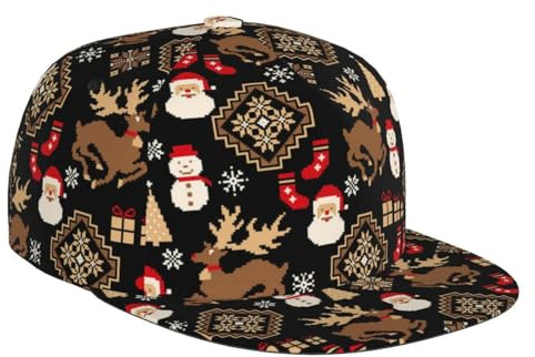 Unisex Snapback Kappe Frohe Weihnachten Baseball Kappe Einheitsgröße Papa Hüte Style Sommercap Für Baseball Wandern Radfahren