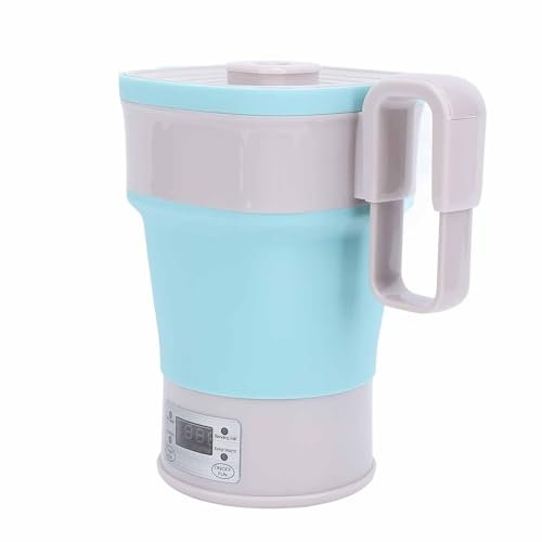 Bollitore da Viaggio Pieghevole, capacità 0,8 Litri Controllo della Temperatura 35-90 ℃ Mini Bollitore Elettrico da Viaggio Pieghevole Portatile, Caldaia Ad Acqua Calda (Spina