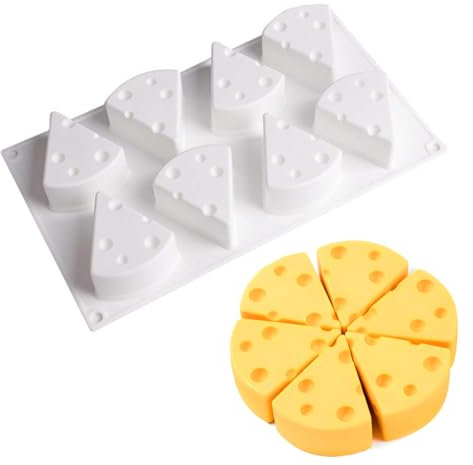 Molde de silicona 3D para tarta de queso, molde para decoración de tartas, molde de mousse, molde de 8 agujeros, molde de silicona hueco, molde de silicona 3D, molde de queso de silicona para hornear