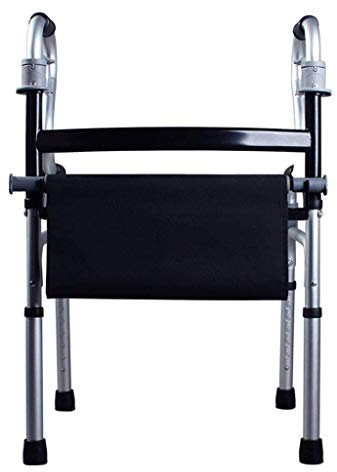 Andador, Andador Plegable con Asiento - Andador liviano para Personas Mayores - Andadores para Adultos Ayuda para el Transporte de Movilidad - Bastón de Altura Ajustable para Exteriores