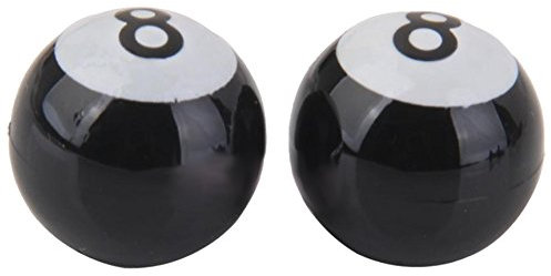 GNring 2 x No. 8 Ball motorcycle bike tyre tire wheel stem air valve dust cap cover
